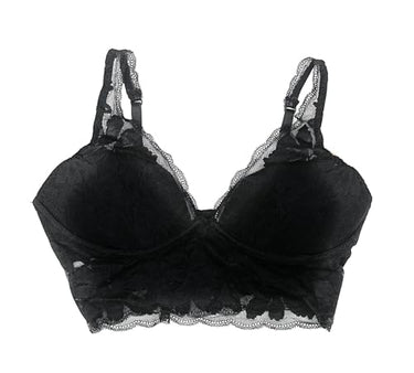 Victoria's Secret Push-up-Bralette aus rosa Spitze, Schwarz, Large im Sale